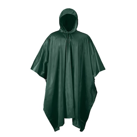 Rps Outdoors RPS TRAVEL/EMERG RAIN PONCHO F GREEN 51-111FG